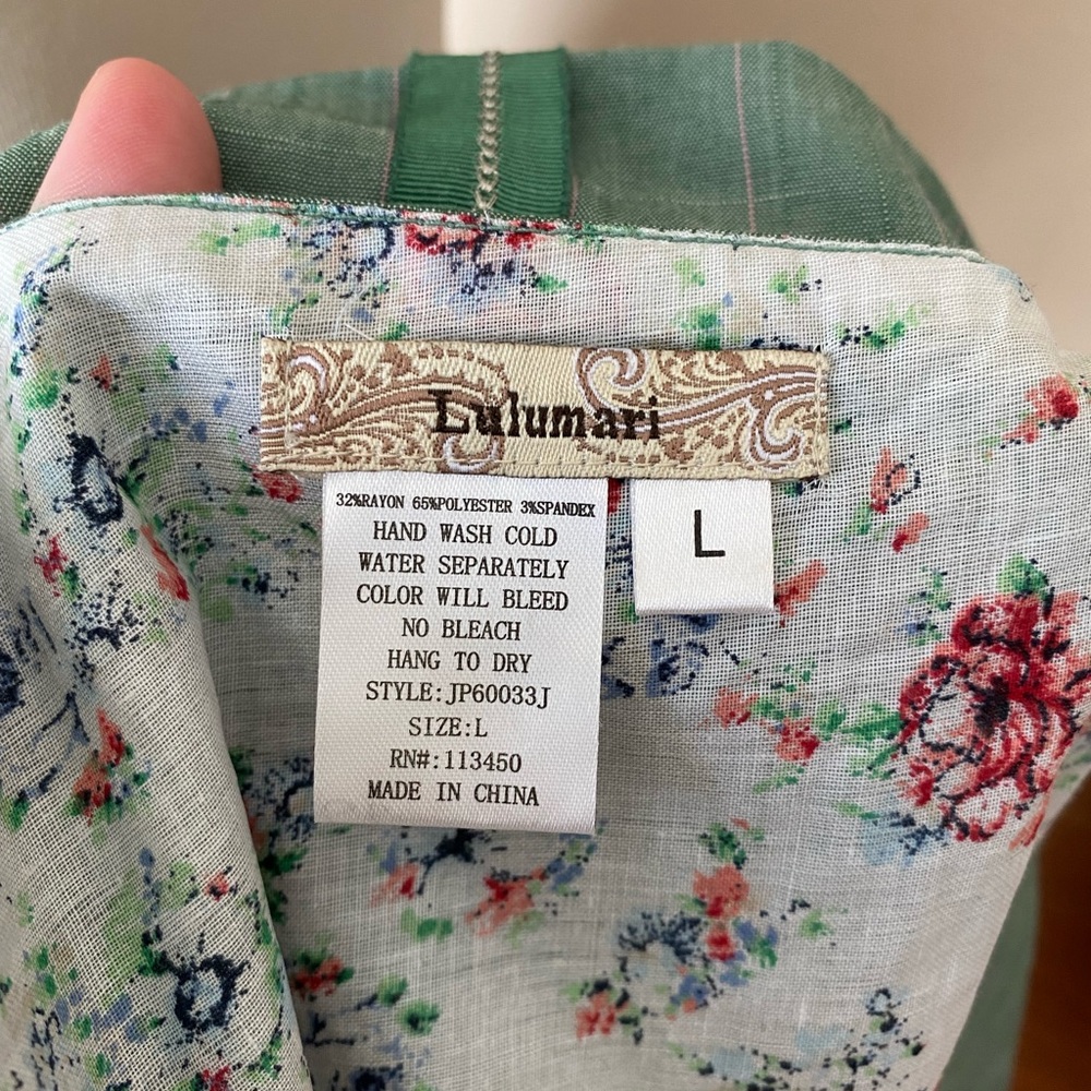 Lulumari Buttonfront Green Top - image 7